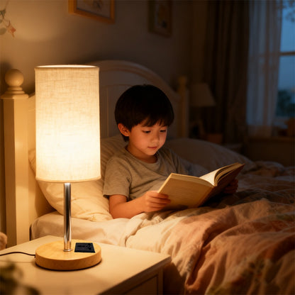 Touch Control LED Desk Lamp with USB & USB-C Ports – Home & Office