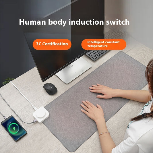 Simple Cotton And Linen Heated Mouse Pad