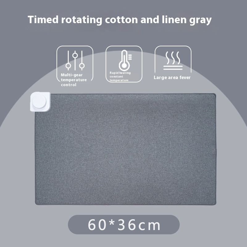 Simple Cotton And Linen Heated Mouse Pad